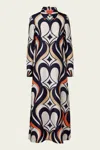 La Doublej Icon Printed Silk-twill Maxi Shirt Dress In Multi