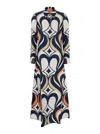 La Doublej Icon Printed Silk-twill Maxi Shirt Dress In Multi