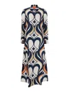 La Doublej Icon Printed Silk-twill Maxi Shirt Dress In White