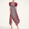 La Doublej Silk Printed Maxi Dress In Multi
