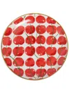 La Doublej Cherries Avorio Dessert Plate In White