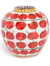 La Doublej Cherry-print Vase In White