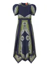 La Doublej Cherie Silk Scarf Dress Bounty Placee In Multi