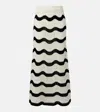 La Doublej Wave-pattern Knitted Skirt