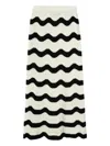 La Doublej Chevron Skirt In Black