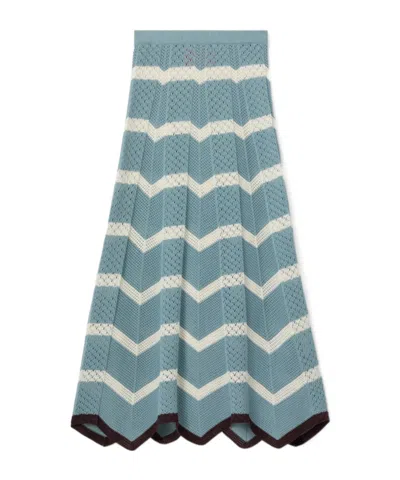 La Doublej Chevron Skirt In Gray