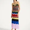 La Doublej Striped Crocheted Cotton Maxi Dress