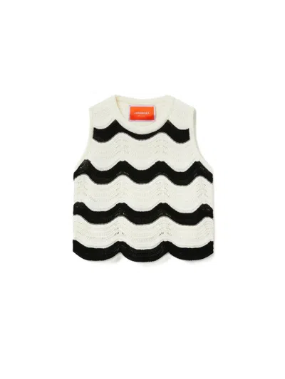 La Doublej Chevron Top In Multi