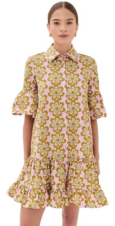 La Doublej Choux Dress Caper In Green