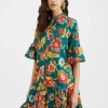 La Doublej Choux Dress In Hottie Emerald