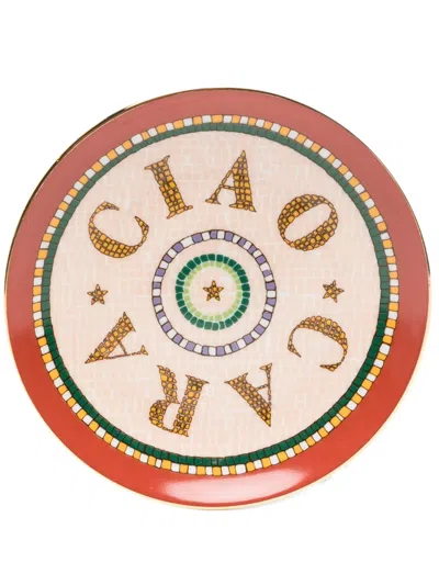 La Doublej Ciao Cara Porcelain Mini Plate In Pink