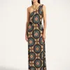 La Doublej Clingy Roy One-shoulder Maxi Dress In Multi
