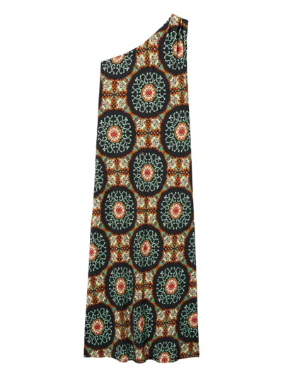 La Doublej Clingy Roy One-shoulder Maxi Dress