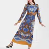 La Doublej Clingy Swing Dress In Portal Placée Light Blue