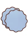 La Doublej Cloud Placemat Set Of 2 In Rainbow Sky