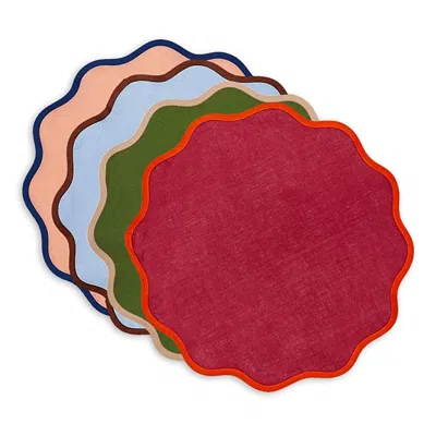 La Doublej Cloud Linen Placemats, Set Of 4 In Multi