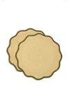 La Doublej Straw Cloud Placemats Set Of 2 In Neutrals