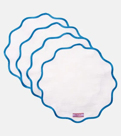 La Doublej Cloud Set Of 4 Cotton Placemats In White