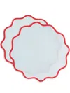 La Doublej Cloud Tablemat Set Of 2 In Rainbow Celeste