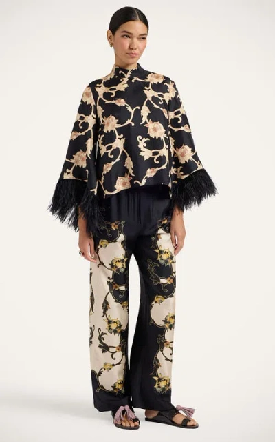 La Doublej Club Printed Wide-leg Pants In Multi