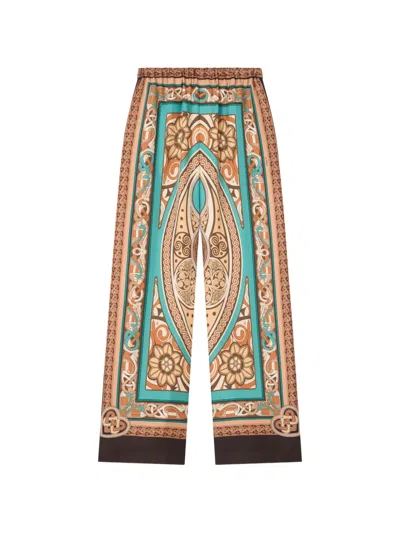 La Doublej Club Placée Silk Trousers In Neutral