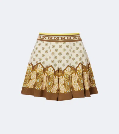 La Doublej Club Printed Voile Skort In Multi
