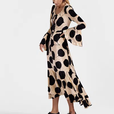 La Doublej Cocteau Midi Dress In Lunaria Light Pink