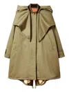 La Doublej Collar-detail Coat In Green