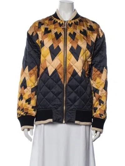 Pre-owned La Doublej Colorblock Pattern Coat In Blue