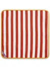 La Doublej Colour-block Striped Napkins (set Of Two) In Red