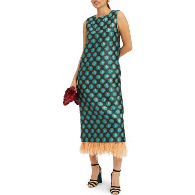 La Doublej Column Dress In Green