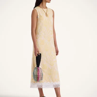 La Doublej Column Dress In Iris Yellow