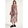 La Doublej Floral-print Sleeveless Midi Dress In Pink