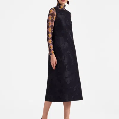 La Doublej Column Dress In Sylph Black