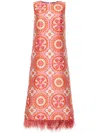 La Doublej Column Dress In Orange