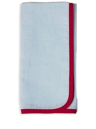 La Doublej Contrast Trimming Napkin Two-piece Set In Blue