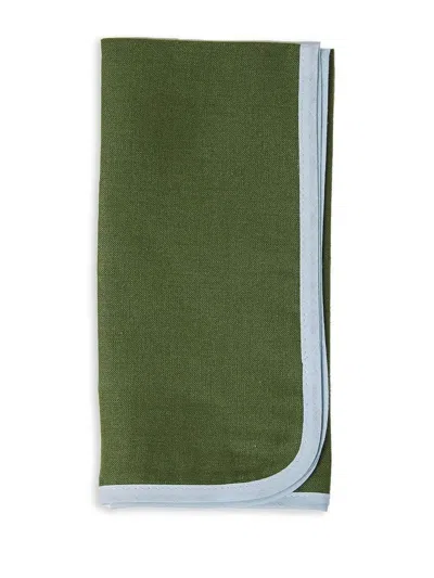 La Doublej Contrast Trimming Napkin Two-piece Set In Green
