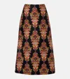 La Doublej Cornucopia Wool-blend Midi Skirt In Multi
