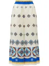 La Doublej Cortile Wide Cropped Trousers In White