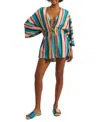 La Doublej Costiera Mini Dress Multicolor Turquoise In Multicolor Turquoise