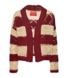 La Doublej Cotton-blend Striped Bolero Cardigan In Red