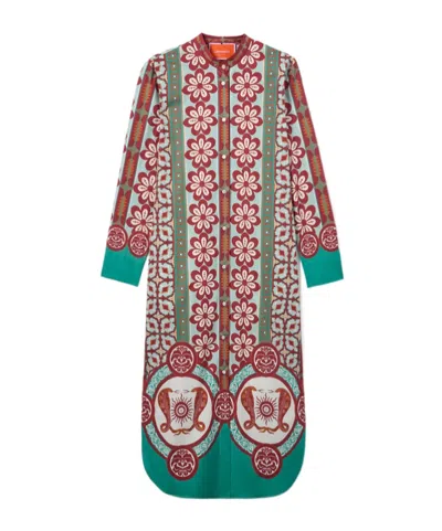 La Doublej Cotton Poplin Dress In Multi