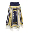 La Doublej Printed Cotton Poplin Midi Skirt