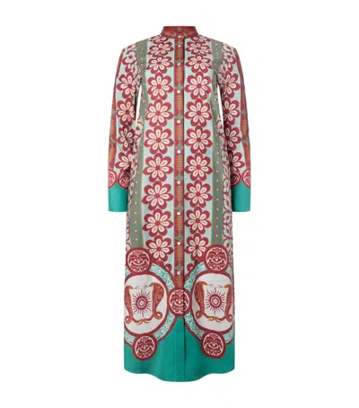 LA DOUBLEJ COTTON PRINTED SUNDOWNER TUNIC DRESS