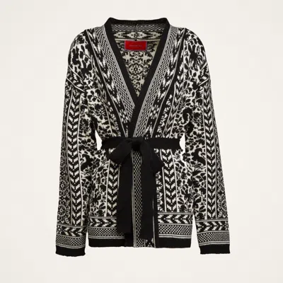 La Doublej Cozy Cardigan In Black / White