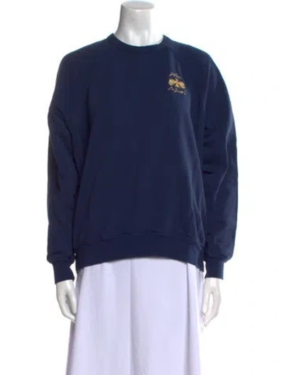Pre-owned La Doublej Crew Neck Long Sleeve Sweatshirt In Blue