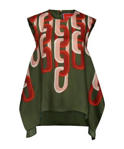 La Doublej Crew Neck Top In Green