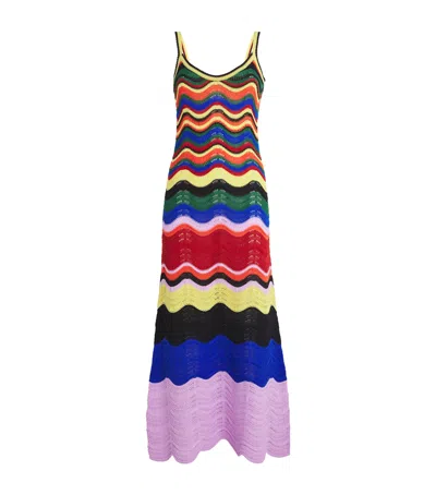 LA DOUBLEJ CROCHET CHEVRON MAXI DRESS