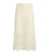 La Doublej Crochet Midi Pencil Skirt In Multi