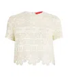 La Doublej Crochet Short-sleeve Top In Neutral